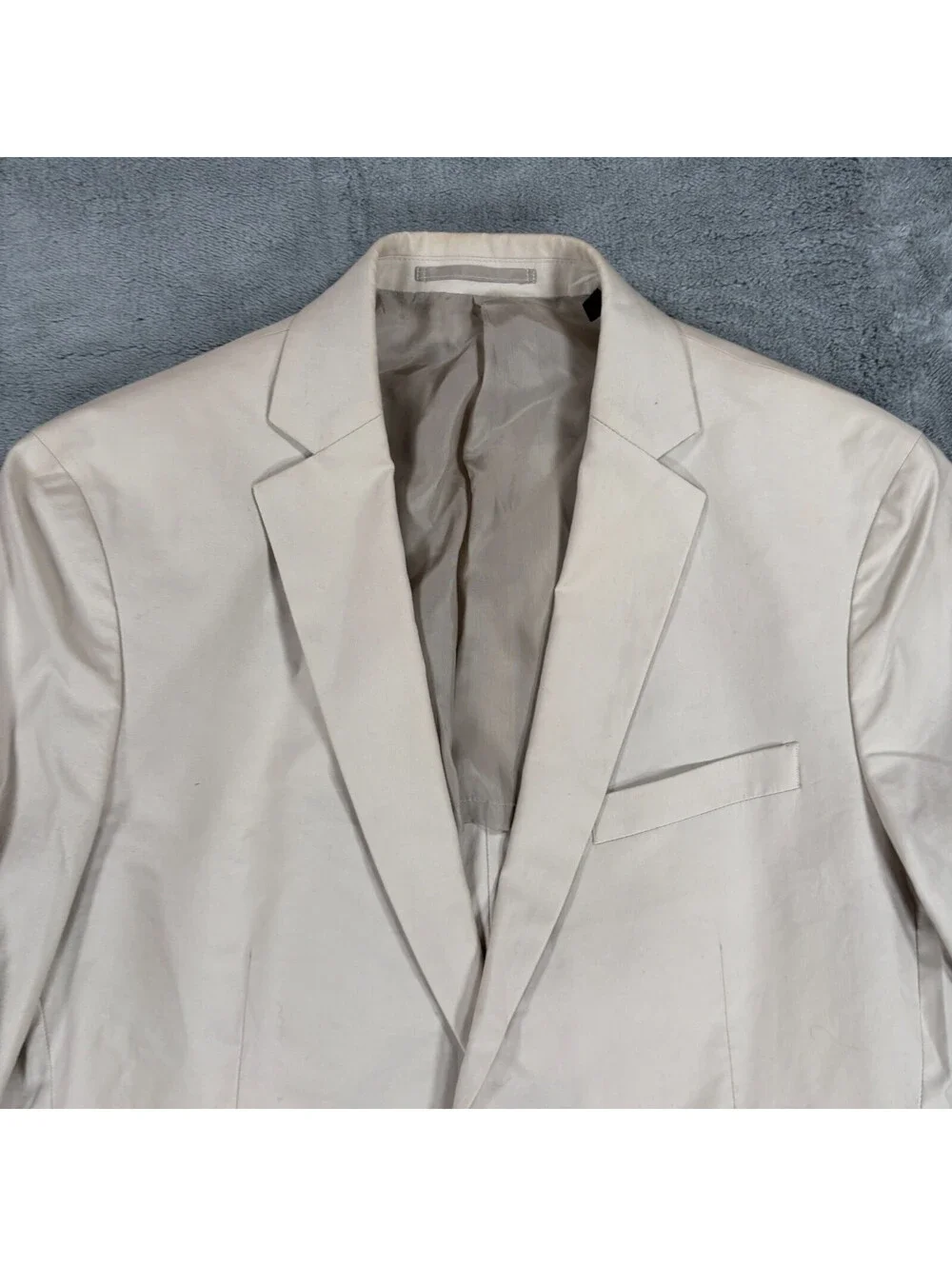 Theory Mens Blazer Jacket Beige Made In Turkey Sport Coat Two Button